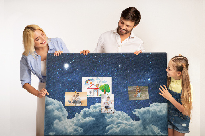 Quadro de aviso de cortiça Céu noturno