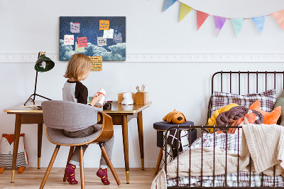 Quadro de aviso de cortiça Céu noturno