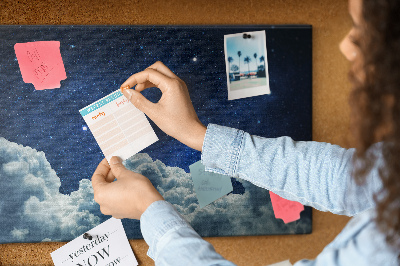 Quadro de aviso de cortiça Céu noturno