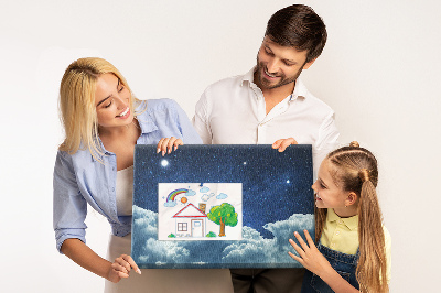 Quadro de aviso de cortiça Céu noturno