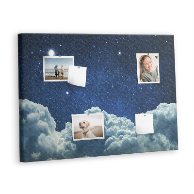 Quadro de aviso de cortiça Céu noturno