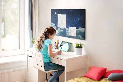 Quadro de aviso de cortiça Céu noturno