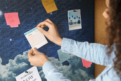 Quadro de aviso de cortiça Céu noturno
