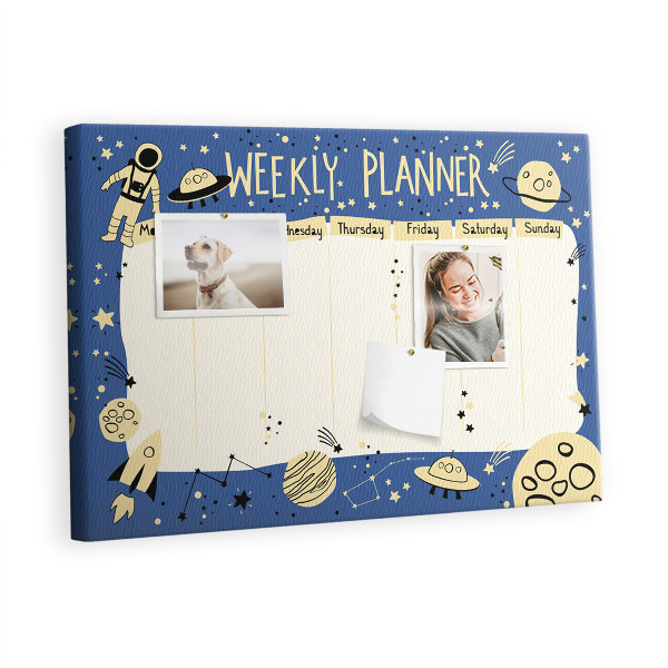 Quadro de aviso de cortiça Planejador de espaço