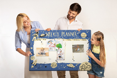 Quadro de aviso de cortiça Planejador de espaço