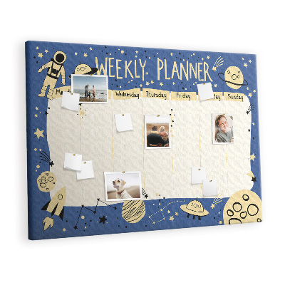 Quadro de aviso de cortiça Planejador de espaço