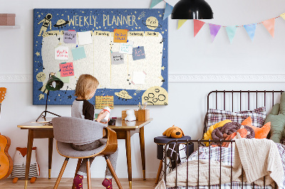 Quadro de aviso de cortiça Planejador de espaço