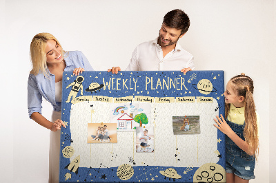 Quadro de aviso de cortiça Planejador de espaço