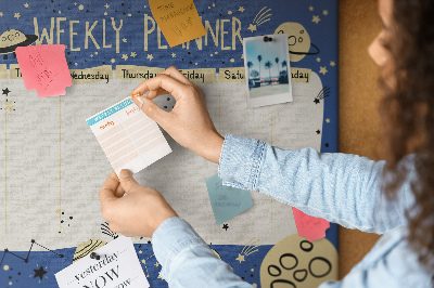 Quadro de aviso de cortiça Planejador de espaço