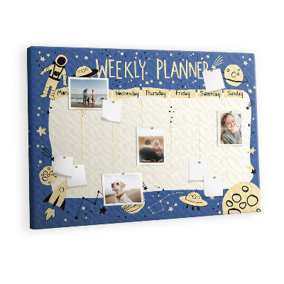 Quadro de aviso de cortiça Planejador de espaço