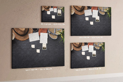 Quadro em cortiça Coisas para as férias