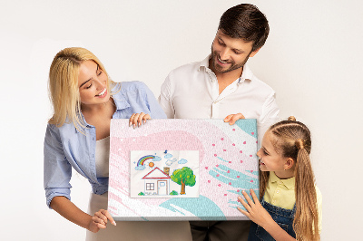 Quadro de aviso de cortiça abstração pastel