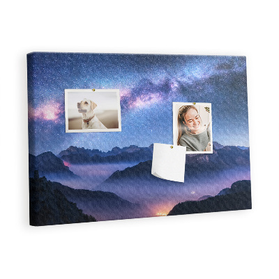 Quadro de aviso de cortiça Via Láctea