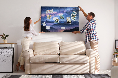 Quadro de aviso de cortiça Via Láctea