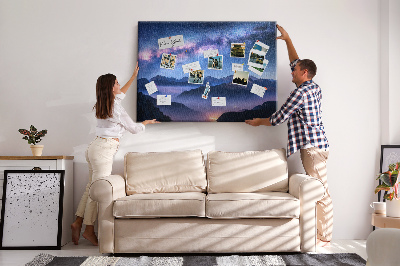 Quadro de aviso de cortiça Via Láctea