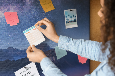 Quadro de aviso de cortiça Via Láctea