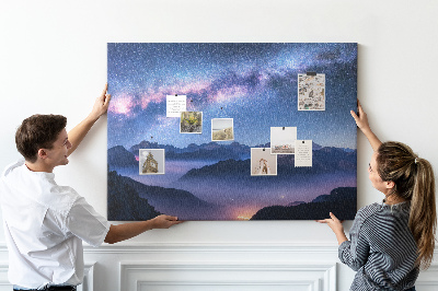 Quadro de aviso de cortiça Via Láctea