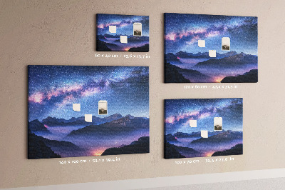 Quadro de aviso de cortiça Via Láctea