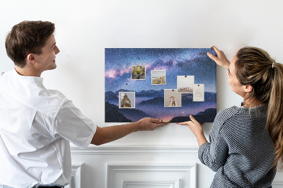 Quadro de aviso de cortiça Via Láctea