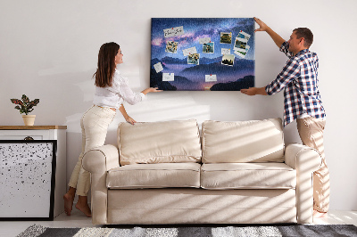 Quadro de aviso de cortiça Via Láctea