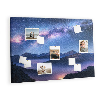 Quadro de aviso de cortiça Via Láctea