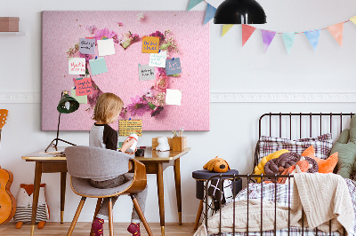 Painel em cortiça Coração de flores