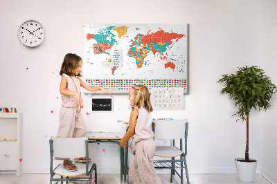 Quadro em cortiça Mapa de cores