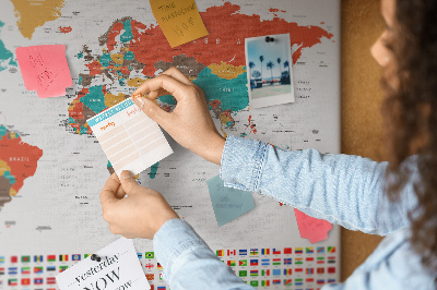 Quadro em cortiça Mapa de cores