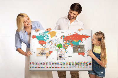 Quadro em cortiça Mapa de cores