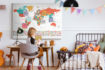 Quadro em cortiça Mapa de cores