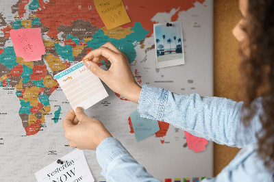 Quadro em cortiça Mapa de cores