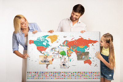 Quadro em cortiça Mapa de cores