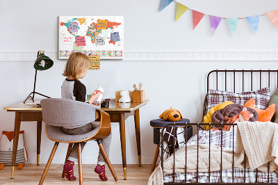 Quadro em cortiça Mapa de cores