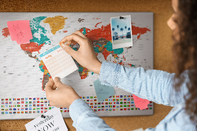 Quadro em cortiça Mapa de cores