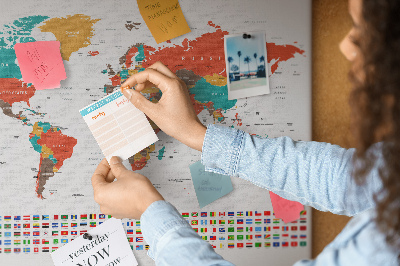 Quadro em cortiça Mapa de cores