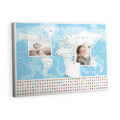 Painel em cortiça Ilustração do mapa