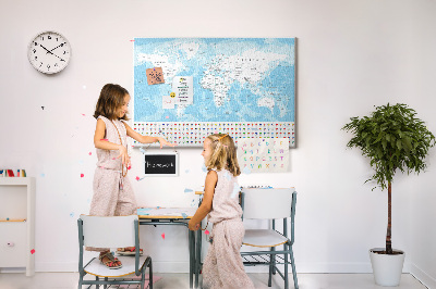 Painel em cortiça Ilustração do mapa