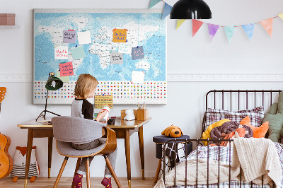 Painel em cortiça Ilustração do mapa