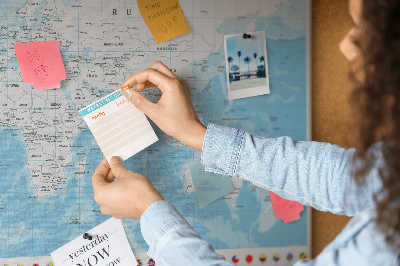 Painel em cortiça Ilustração do mapa