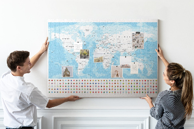 Painel em cortiça Ilustração do mapa