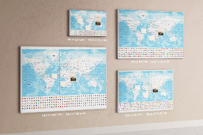 Painel em cortiça Ilustração do mapa