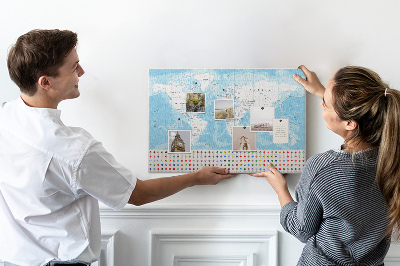 Painel em cortiça Ilustração do mapa