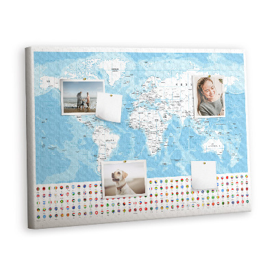 Painel em cortiça Ilustração do mapa