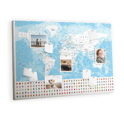 Painel em cortiça Ilustração do mapa