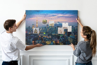 Painel em cortiça Cidade à noite