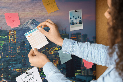 Painel em cortiça Cidade à noite