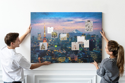 Painel em cortiça Cidade à noite