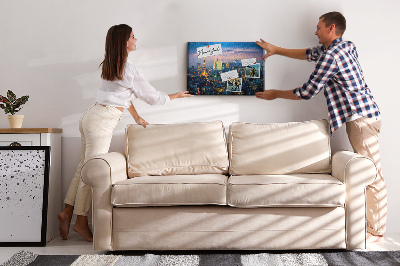 Painel em cortiça Cidade à noite