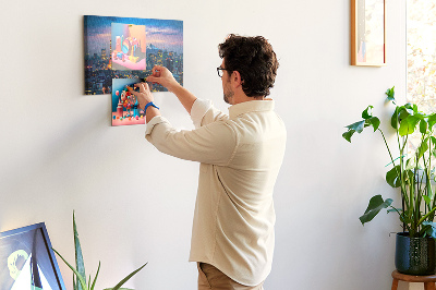 Painel em cortiça Cidade à noite