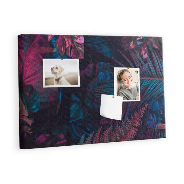 Quadro de aviso de cortiça Flores exóticas